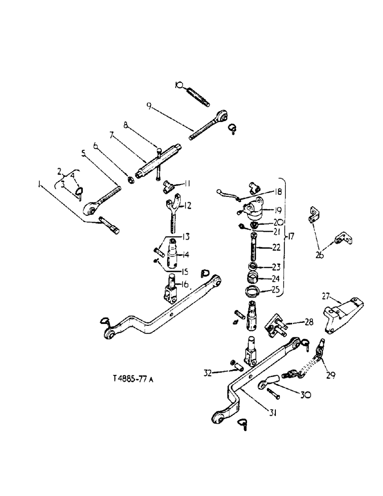 Схема запчастей Case IH 434 - (8-09) - THREE POINT LINKAGE ATTACHMENT - NARROW TREAD (88) - ACCESSORIES