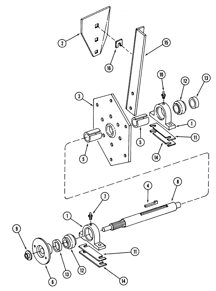 Схема запчастей Case IH 600 - (9-08) - ROTOR AND DRIVE, 56 BLOWER (09) - CHASSIS/ATTACHMENTS