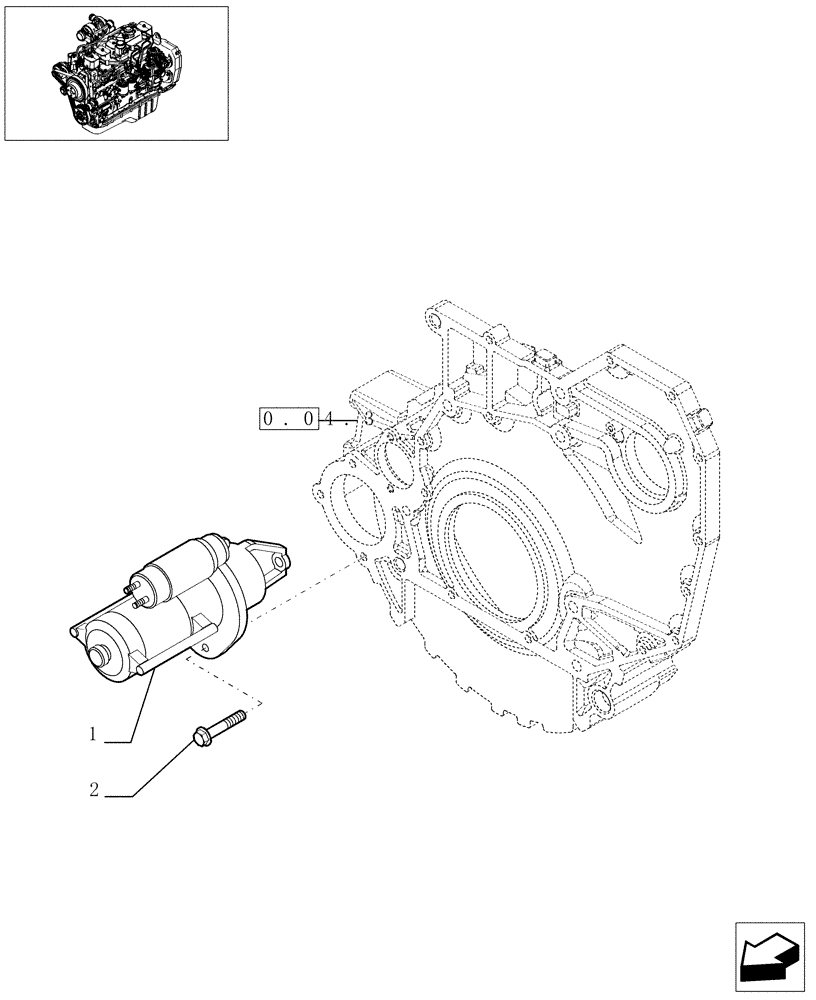 Схема запчастей Case IH F4GE0684C D600 - (0.36.0[01]) - STARTER MOTOR (504028114-504036933) 