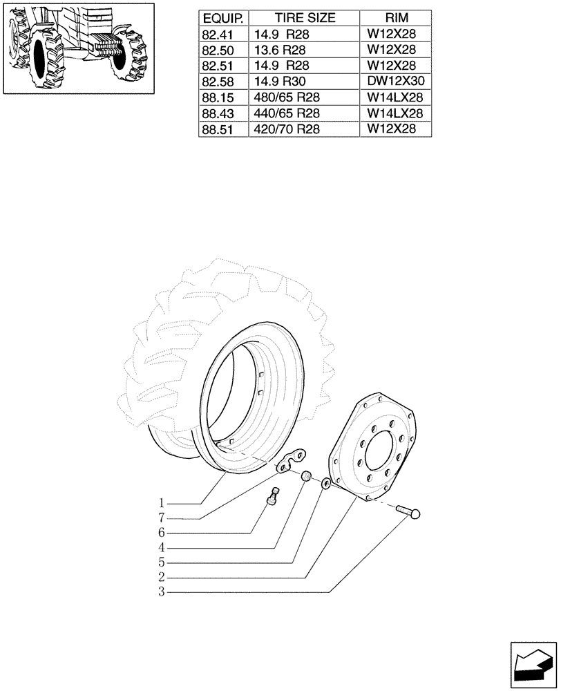 Схема запчастей Case IH MXU130 - (82.00[01]) - DRIVING WHEELS (11) - WHEELS/TRACKS