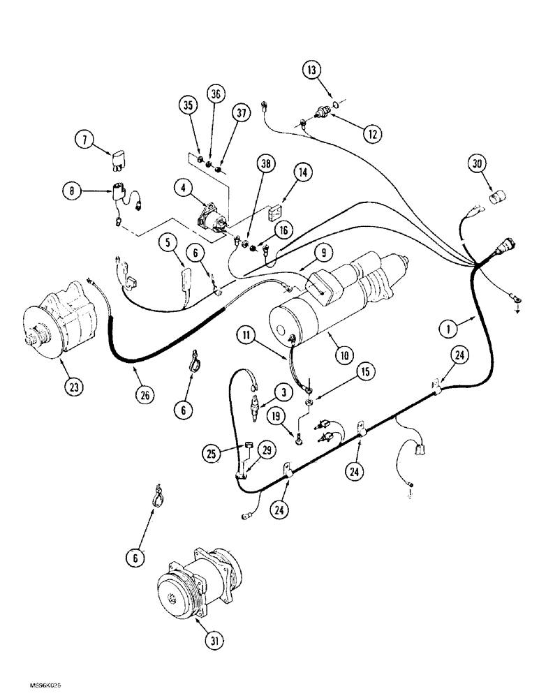 Схема запчастей Case IH 9390 - (4-18) - ENGINE HARNESS (04) - ELECTRICAL SYSTEMS