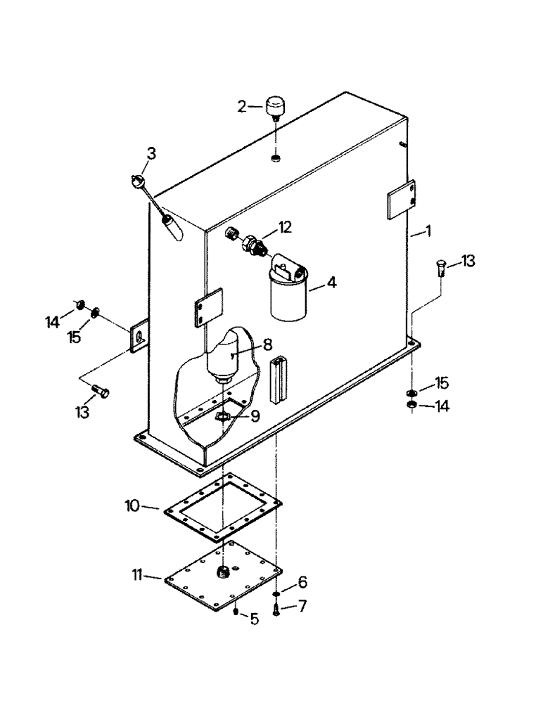 Схема запчастей Case IH KP-525 - (08-04) - HYDRAULIC RESERVOIR (07) - HYDRAULICS