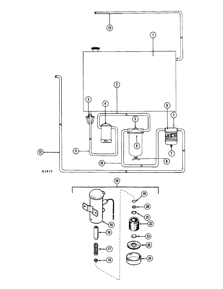 Схема запчастей Case IH 660 - (328) - FUEL SYSTEM, DIESEL ENGINE 