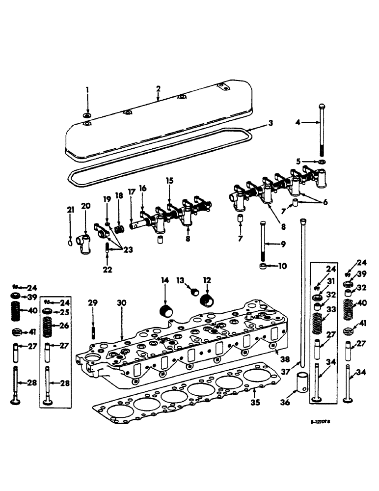 Схема запчастей Case IH 460 - (018) - DIESEL ENGINE, CYLINDER HEAD AND RELATED PARTS (01) - ENGINE