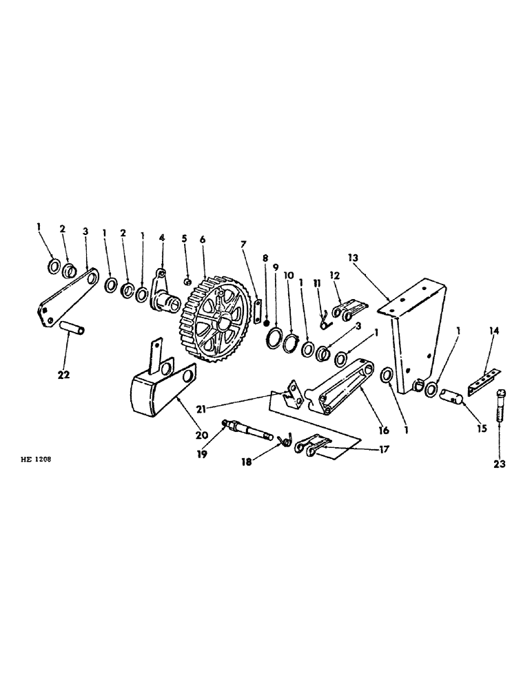 Схема запчастей Case IH 130 - (H-19) - RATCHET WHEEL (SHEAR BOLT TYPE), (FOR USE ON MACHINES BUILT SEPTEMBER 1969 & SINCE) 