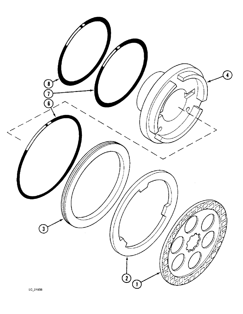 Схема запчастей Case IH 3220 - (7-012) - DIFFERENTIAL BRAKES (07) - BRAKES