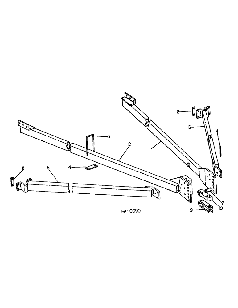 Схема запчастей Case IH 645 - (C-04) - 645 VIBRA CHISEL, 31-1/2 FOOT WING, TRACTOR HITCH 