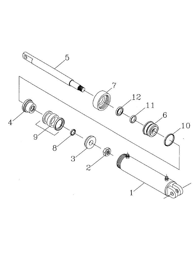 Схема запчастей Case IH AUSTOFT - (B01-04) - HYDRAULIC CYLINDER, CROSS CONVEYOR WINGS Hydraulic Components & Circuits