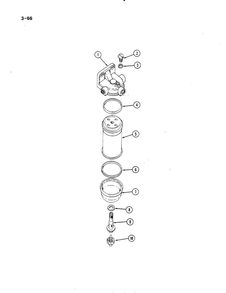 Схема запчастей Case IH 485 - (3-066) - FUEL FILTER 3228063R91 (03) - FUEL SYSTEM