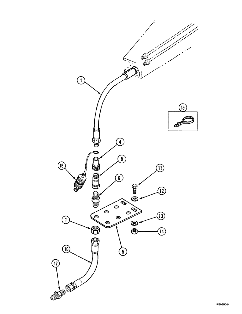 Схема запчастей Case IH L550 - (8-082) - HYDRAULICS - MID MOUNT (2 FUNCTION C70 - C100), W/ SELF LEVELING (08) - HYDRAULICS