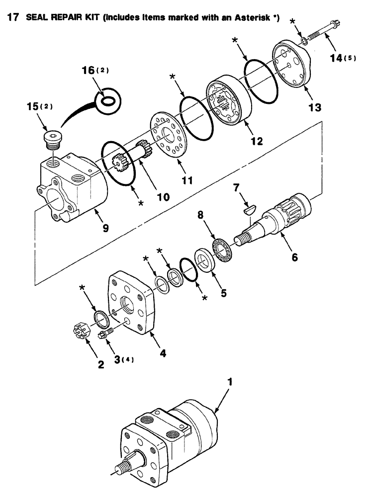 Схема запчастей Case IH 325 - (8-32) - HYDRAULIC MOTOR ASSEMBLY (AUGER DRIVE) (35) - HYDRAULIC SYSTEMS