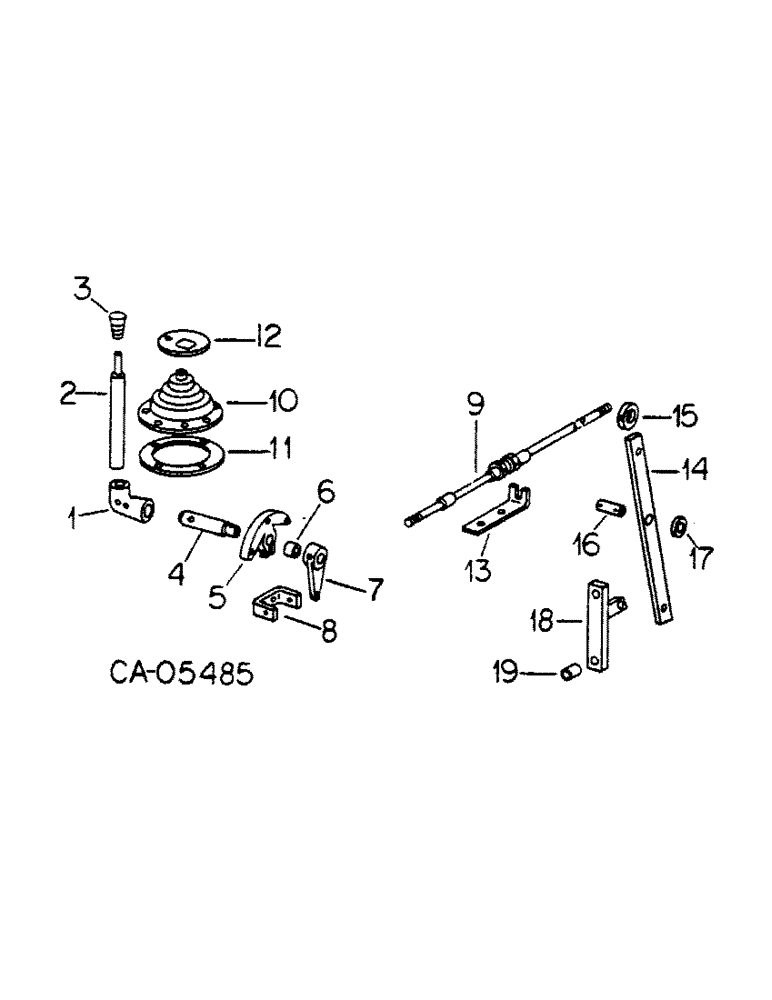 Схема запчастей Case IH 4386 - (07-10) - DRIVE TRAIN, TRANSMISSION HI-LO RANGE CONTROLS, 4386 TRACTOR (04) - Drive Train