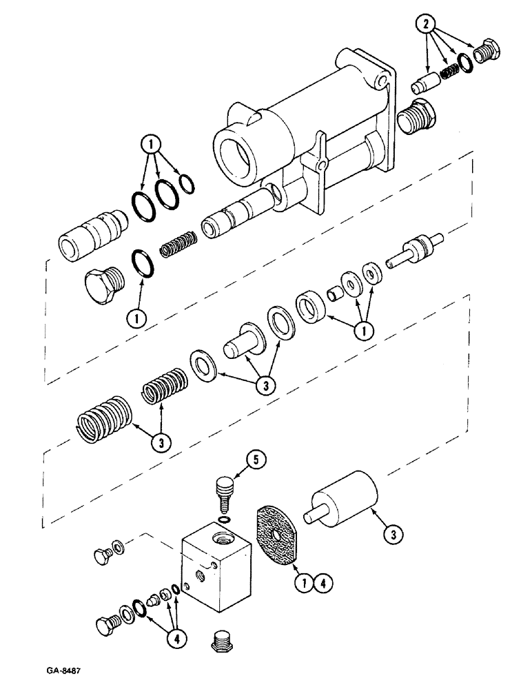 Схема запчастей Case IH 833 - (8-562) - BRAKE VALVE (08) - HYDRAULICS