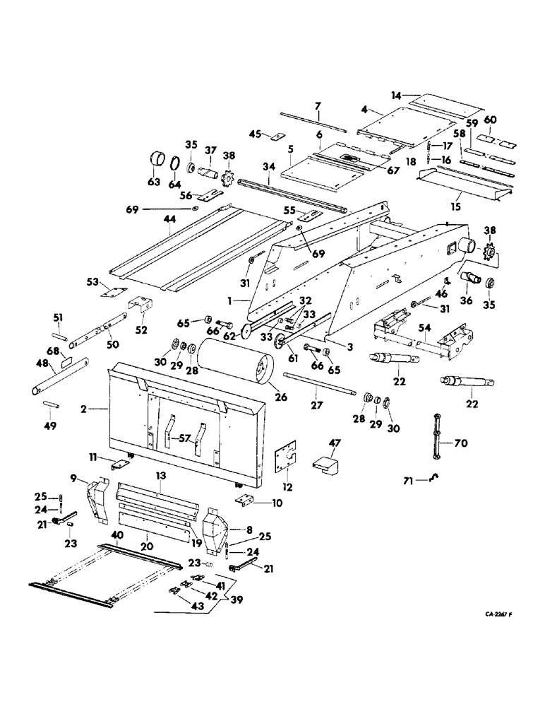 Схема запчастей Case IH 715 - (33-01) - FEEDER, FEEDER, ADAPTER AND CONVEYOR (13) - FEEDER