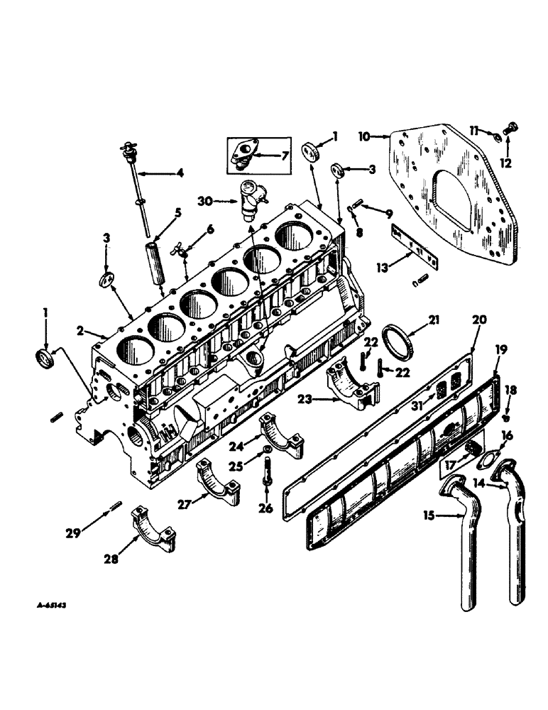 Схема запчастей Case IH 460 - (019) - DIESEL ENGINE, CRANKCASE AND RELATED PARTS (01) - ENGINE