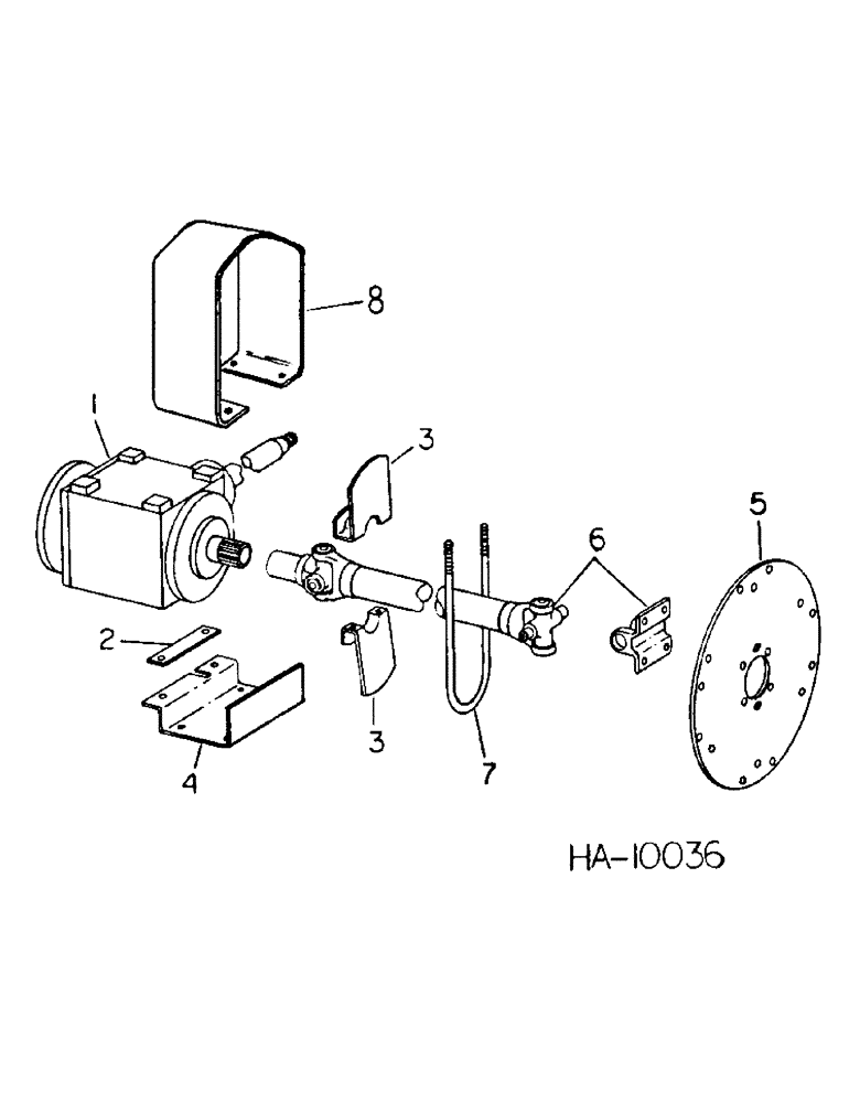 Схема запчастей Case IH 5000 - (07-13) - DRIVE TRAIN, BEVEL GEAR CASE AND PROPELLER SHAFT (04) - Drive Train