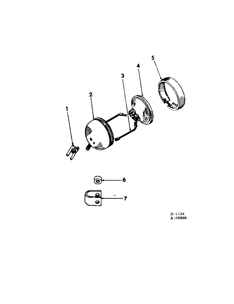 Схема запчастей Case IH 201 - (E-011) - ELECTRICAL SYSTEM, HEADLIGHT AND MOUNTING PARTS (55) - ELECTRICAL SYSTEMS