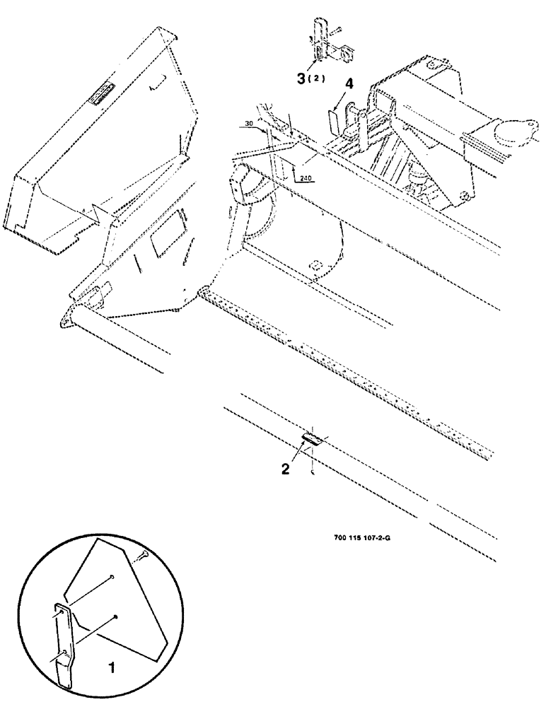 Схема запчастей Case IH 8360 - (9-10) - DECALS AND LOCATION DIAGRAM, HEADER, RIGHT (09) - CHASSIS