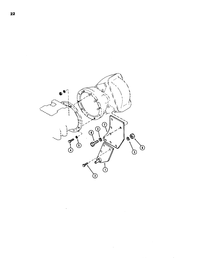 Схема запчастей Case IH 990 - (22) - STABILIZER BRACKET, 990 ORCHARD TRACTOR (09) - CHASSIS