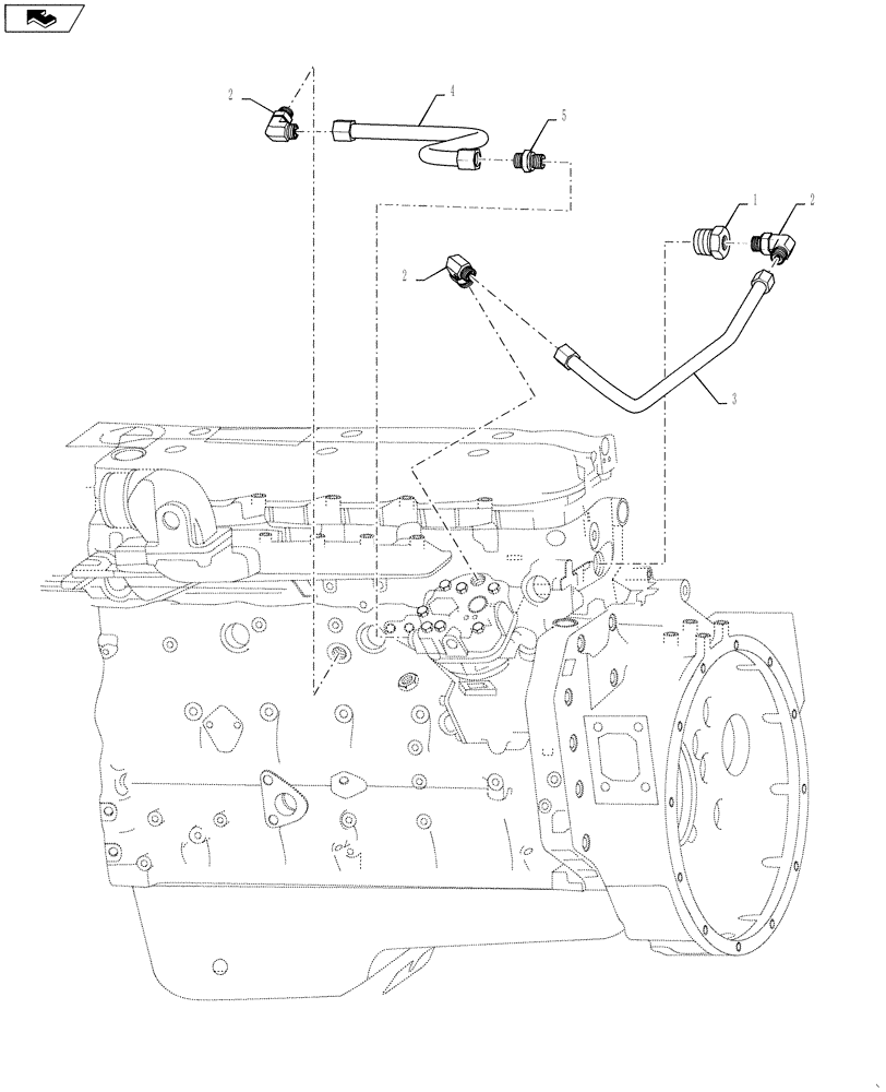 Схема запчастей Case IH 3330 - (10.402.05) - COOLANT LINES GROUP (10) - ENGINE