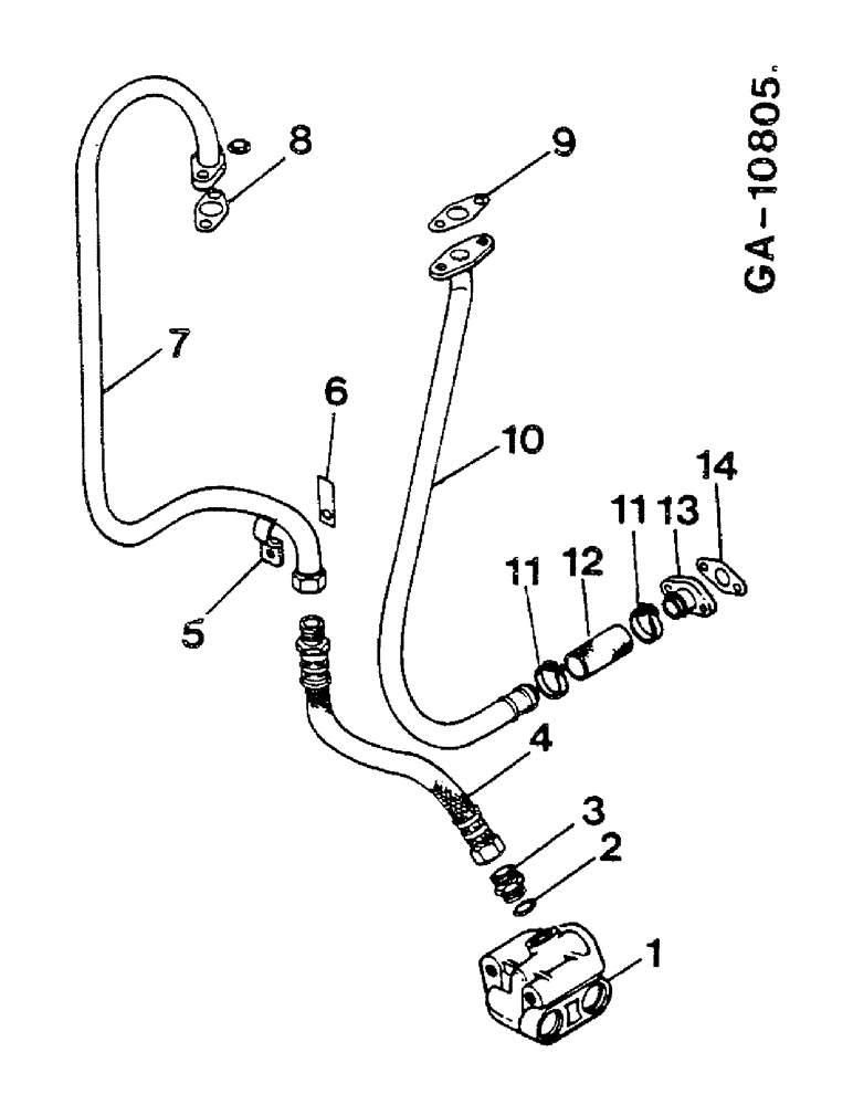 Схема запчастей Case IH D-179 - (13-27) - TURBOCHARGER MOUNTING 