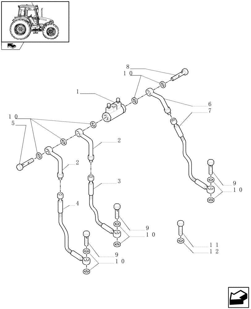 Схема запчастей Case IH FARMALL 70 - (1.68.5) - STANDARD FRONT AXLE W/ FRONT BRAKES - LOGIC VALVE (VAR.335324-336324-743907-743552) (04) - FRONT AXLE & STEERING