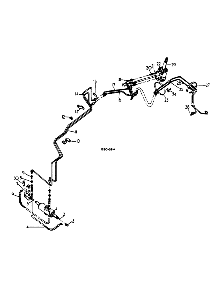 Схема запчастей Case IH 484 - (0A08-2) - POWER STEERING - DANFOSS (07) - HYDRAULICS