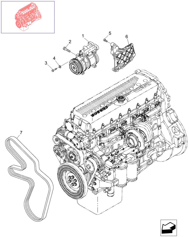 Схема запчастей Case IH STEIGER 485 - (09-56) - COMPRESSOR, AIRCOND., STEIGER 485 (09) - CHASSIS