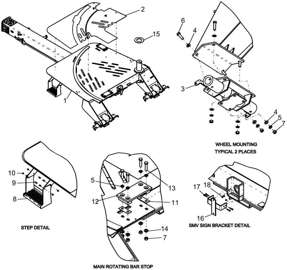 Схема запчастей Case IH 1240 - (39.110.18) - 24 ROW HYDRAULIC CARRIER FRAME HITCH ASSEMBLY (39) - FRAMES AND BALLASTING