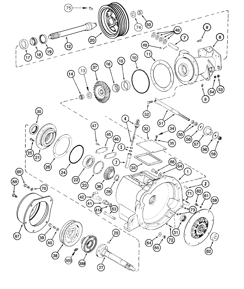 Схема запчастей Case IH 2388 - (06-01) - POWER TAKEOFF DRIVE (03) - POWER TRAIN