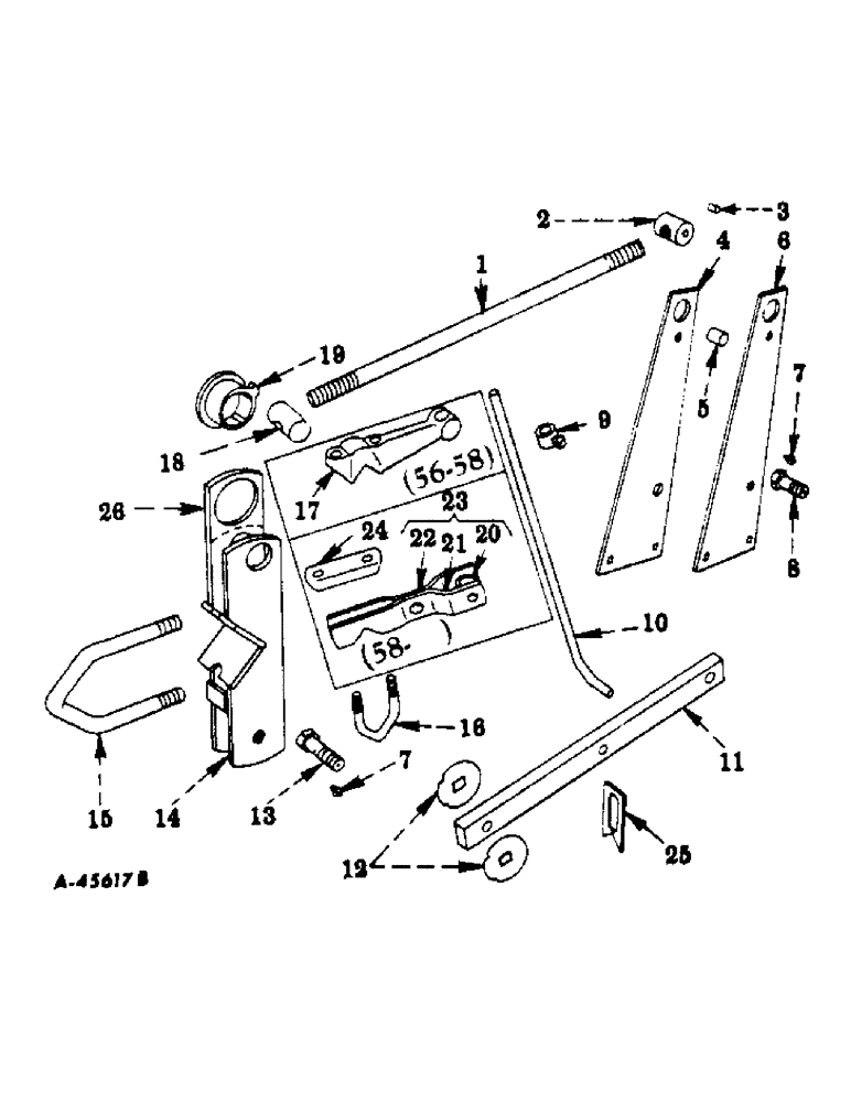 Схема запчастей Case IH 261 - (P-05) - SECOND GANG PARALLEL LINKAGE 