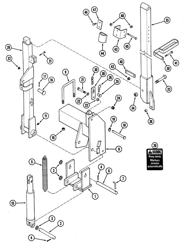 Схема запчастей Case IH 5300 - (9-074) - DISC MARKER, FOLDING (09) - CHASSIS