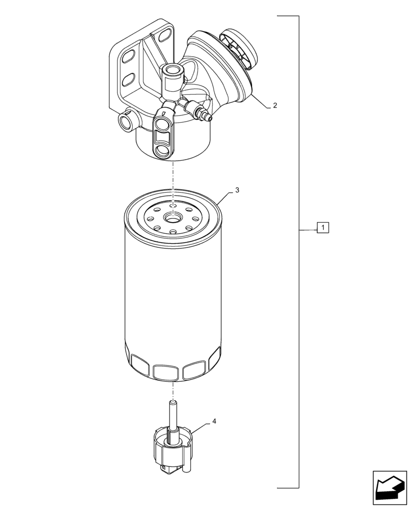 Схема запчастей Case IH WD1903 - (10.206.AF) - FUEL WATER SEPARATOR - BREAKDOWN (10) - ENGINE