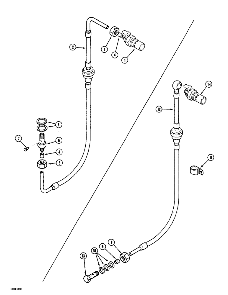 Схема запчастей Case IH 5150 - (2-098) - THERMOSTART ATTACHMENT (02) - ENGINE