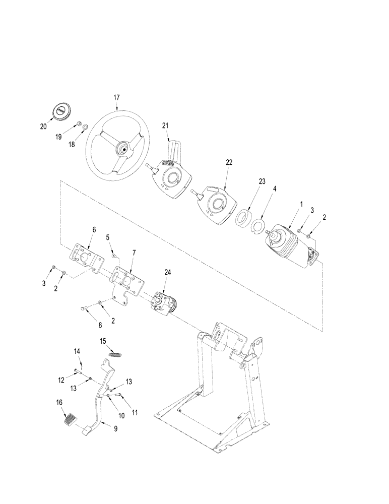 Схема запчастей Case IH STEIGER 480 - (05-01) - STEERING WHEEL AND COLUMN (05) - STEERING