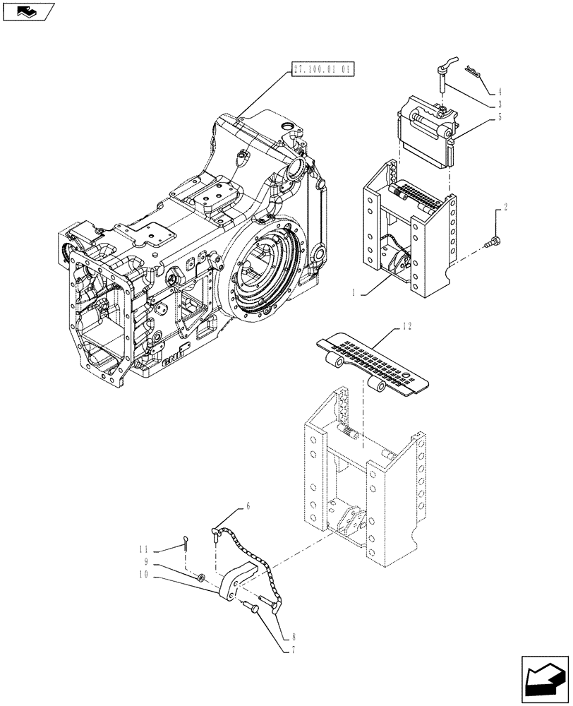 Схема запчастей Case IH PUMA 130 - (37.100.08[01]) - VAR - 330940 - SLIDER TOW HOOK WITH SWIVEL COUPLING AND PITON, (FRANCE) - C6978 (37) - HITCHES, DRAWBARS & IMPLEMENT COUPLINGS