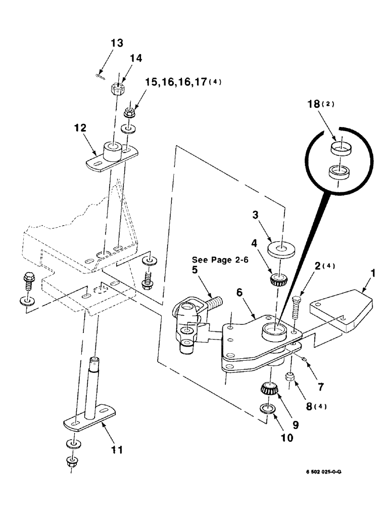 Схема запчастей Case IH 8750 - (2-04) - BELLCRANK ASSEMBLY (58) - ATTACHMENTS/HEADERS