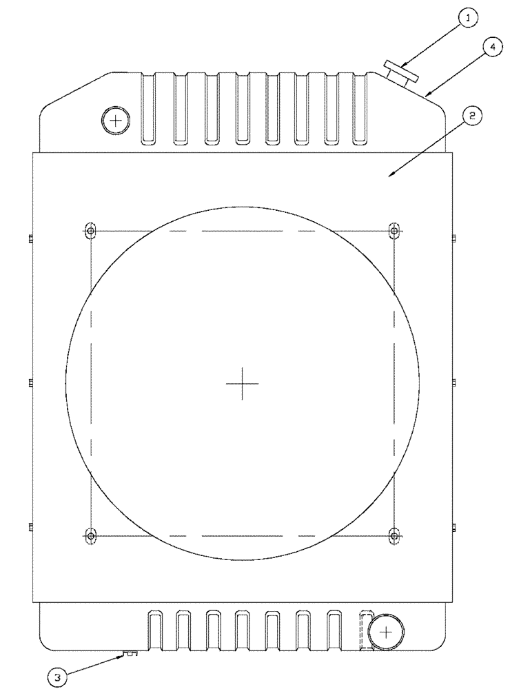 Схема запчастей Case IH SPX2130 - (03-009) - RADIATOR ASSEMBLY (01) - ENGINE