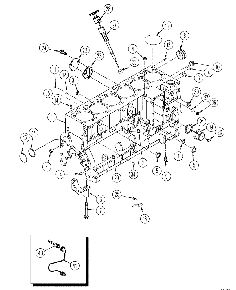 Схема запчастей Case IH FLX3010 - (02-056) - ENGINE - CYLINDER BLOCK, FLX 3510 (01) - ENGINE