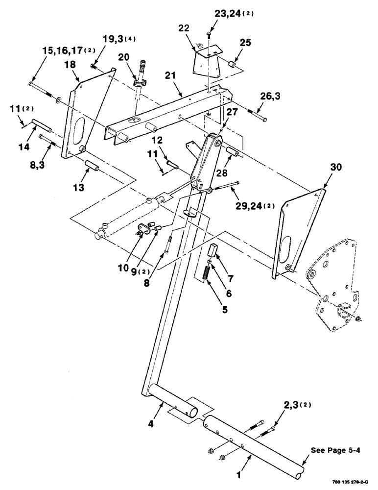 Схема запчастей Case IH RS451 - (5-06) - KICKER ASSEMBLY, RIGHT (16) - BALE EJECTOR