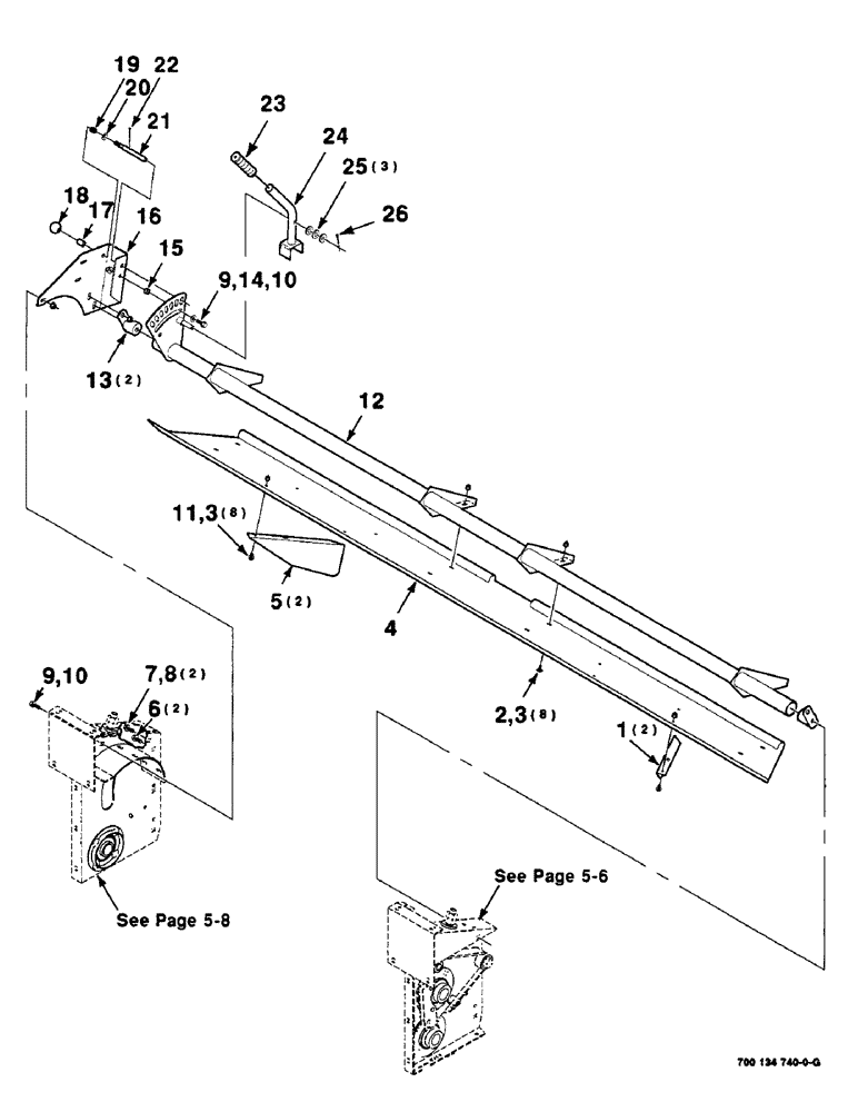 Схема запчастей Case IH SC414 - (5-12) - HAY CONDITIONER DEFLECTOR ASSEMBLY (09) - CHASSIS