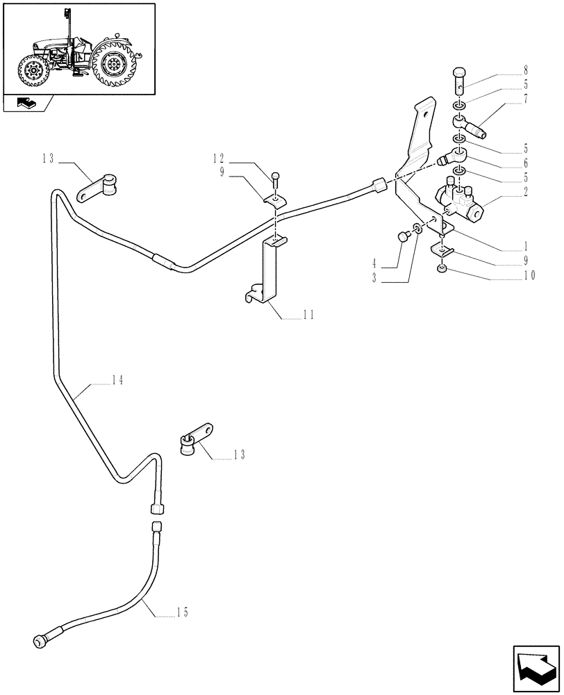 Схема запчастей Case IH FARMALL 65C - (1.68.5/01[01]) - FRONT AXLE WITH FRONT BRAKE (40 KM/H) - VALVE (VAR.331324-331329-332329-335329) (05) - REAR AXLE