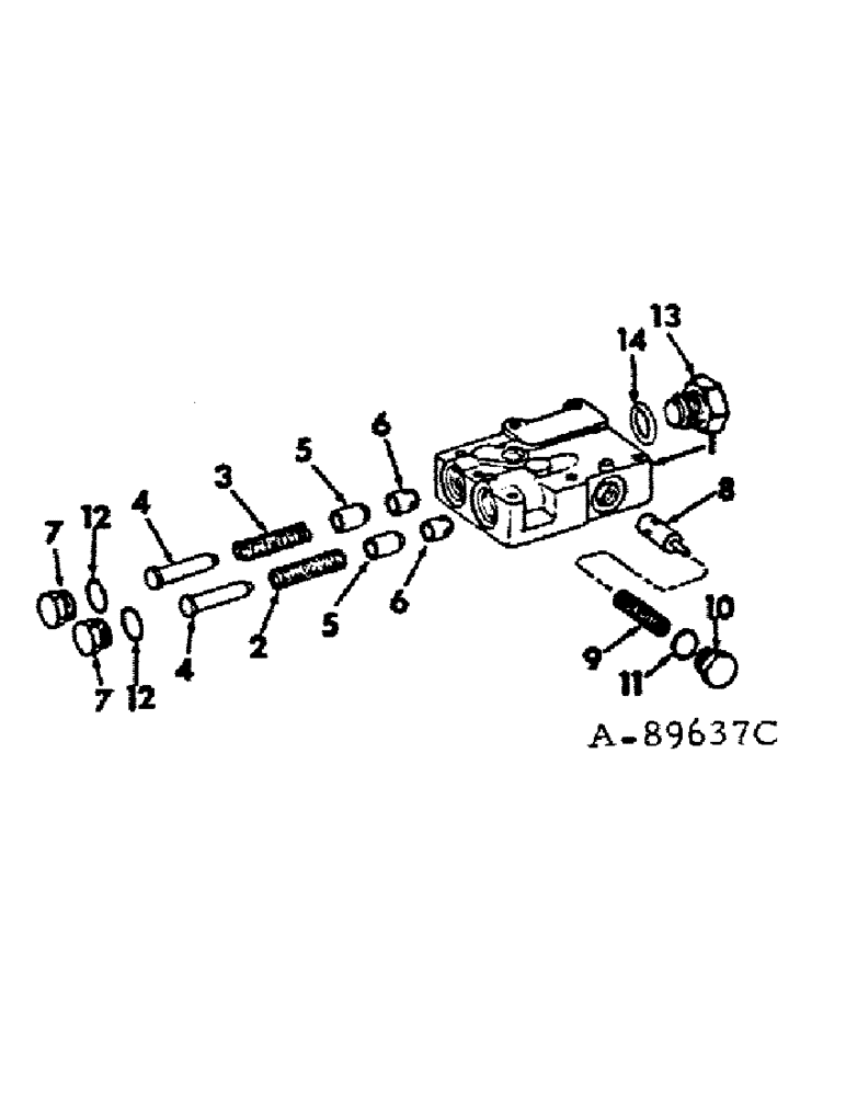 Схема запчастей Case IH HYDRO 100 - (07-21) - DRIVE TRAIN, MULTIPLE VALVE BODY, 966 AND 1066 HYDROSTATIC DRIVE AND HYDRO 100 TRACTORS (04) - Drive Train