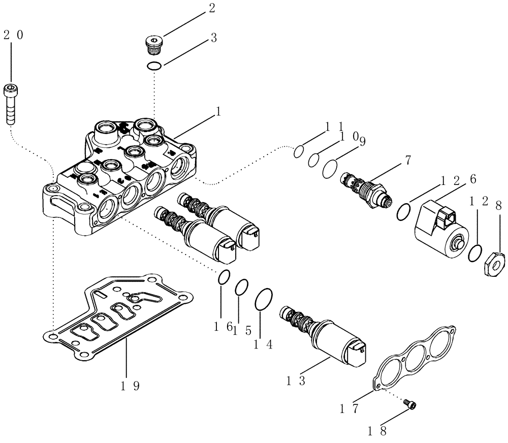 Схема запчастей Case IH MX285 - (06-33) - VALVE ASSEMBLY - TRANSMISSION CONTROL (06) - POWER TRAIN