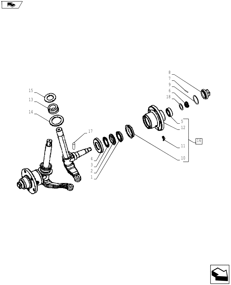 Схема запчастей Case IH FARMALL 55A - (44.101.04[04]) - WHEEL HUB - 2WD (44) - WHEELS