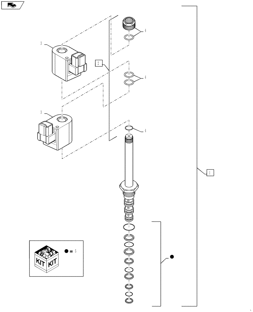 Схема запчастей Case IH 3330 - (35.114.07) - VALVE, SOLENOID (35) - HYDRAULIC SYSTEMS