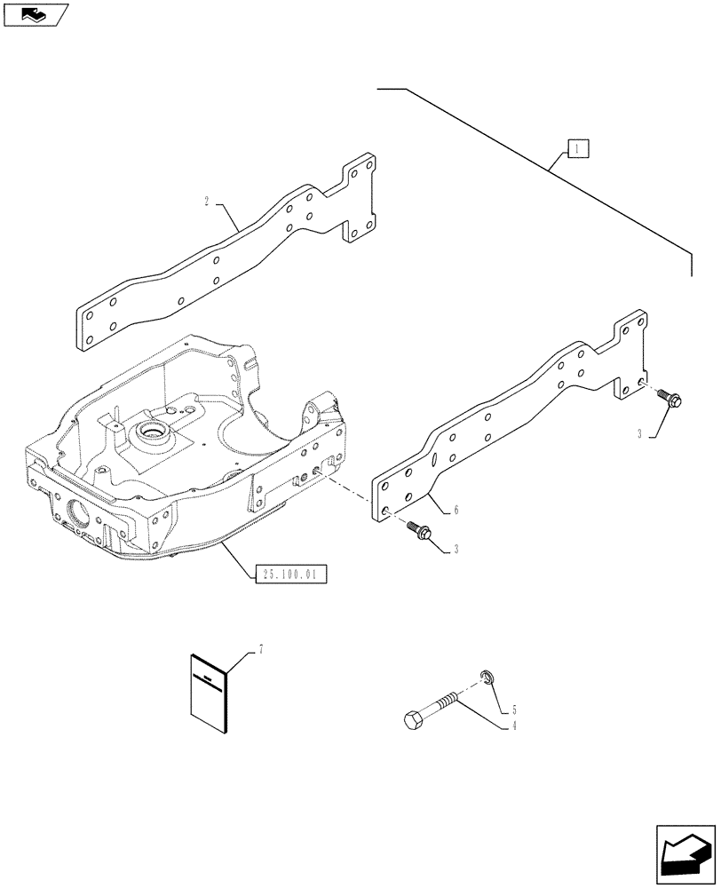 Схема запчастей Case IH PUMA 130 - (88.025.01) - DIA KIT, SIDE RAILS (88) - ACCESSORIES