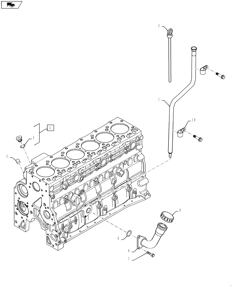 Схема запчастей Case IH 3330 - (10.102.01) - ENGINE OIL FILL (10) - ENGINE