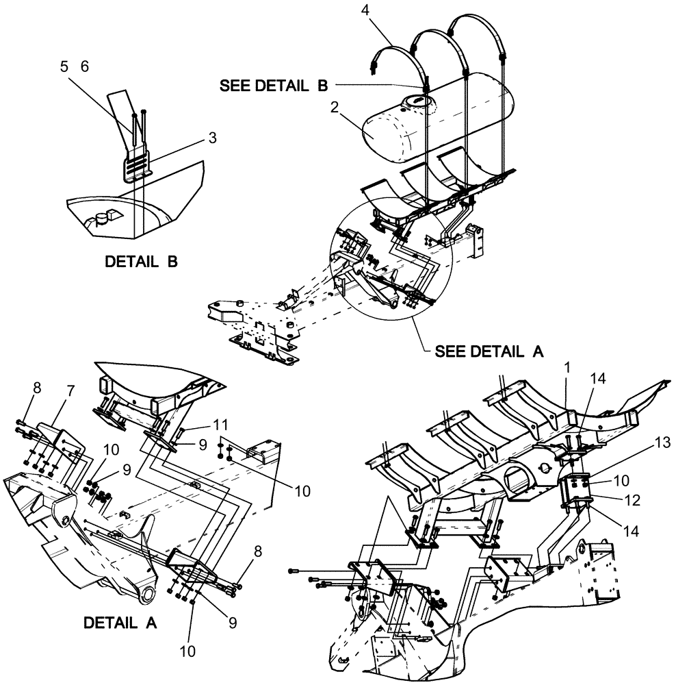 Схема запчастей Case IH 1260 - (75.110.03) - LIQUID FERTILIZER - TANK AND FRAME ASSEMBLY (75) - SOIL PREPARATION