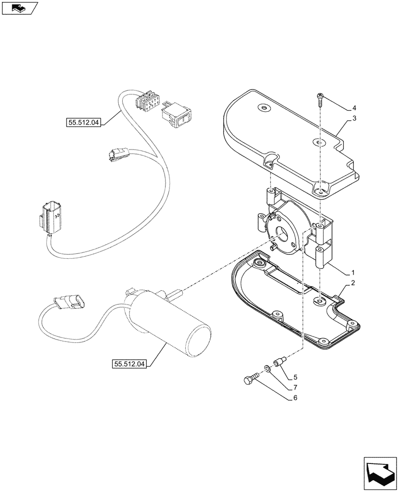 Схема запчастей Case IH PUMA 200 - (90.115.0102) - ELECTRICAL ADJUSTMENT OF ARMREST - COVERS AND SUPPORT (VAR.743883) (90) - PLATFORM, CAB, BODYWORK AND DECALS